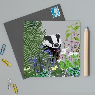 Watlington Badger greeting Card