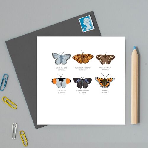 British Butterflies, with butterfly illustration card