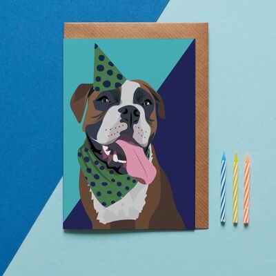 Duke the Boxer Dog Greeting Card