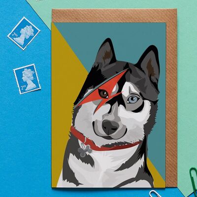 Eli The Husky Dog Greeting Card