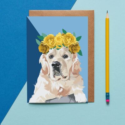 Ellie the Golden Retriever Dog Greeting Card