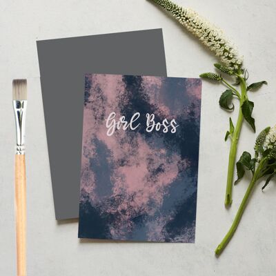 Girl Boss Grußkarte