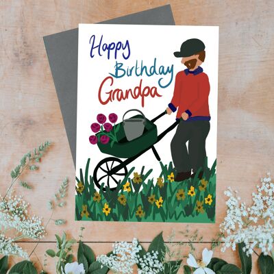 Carte de voeux joyeux anniversaire grand-père