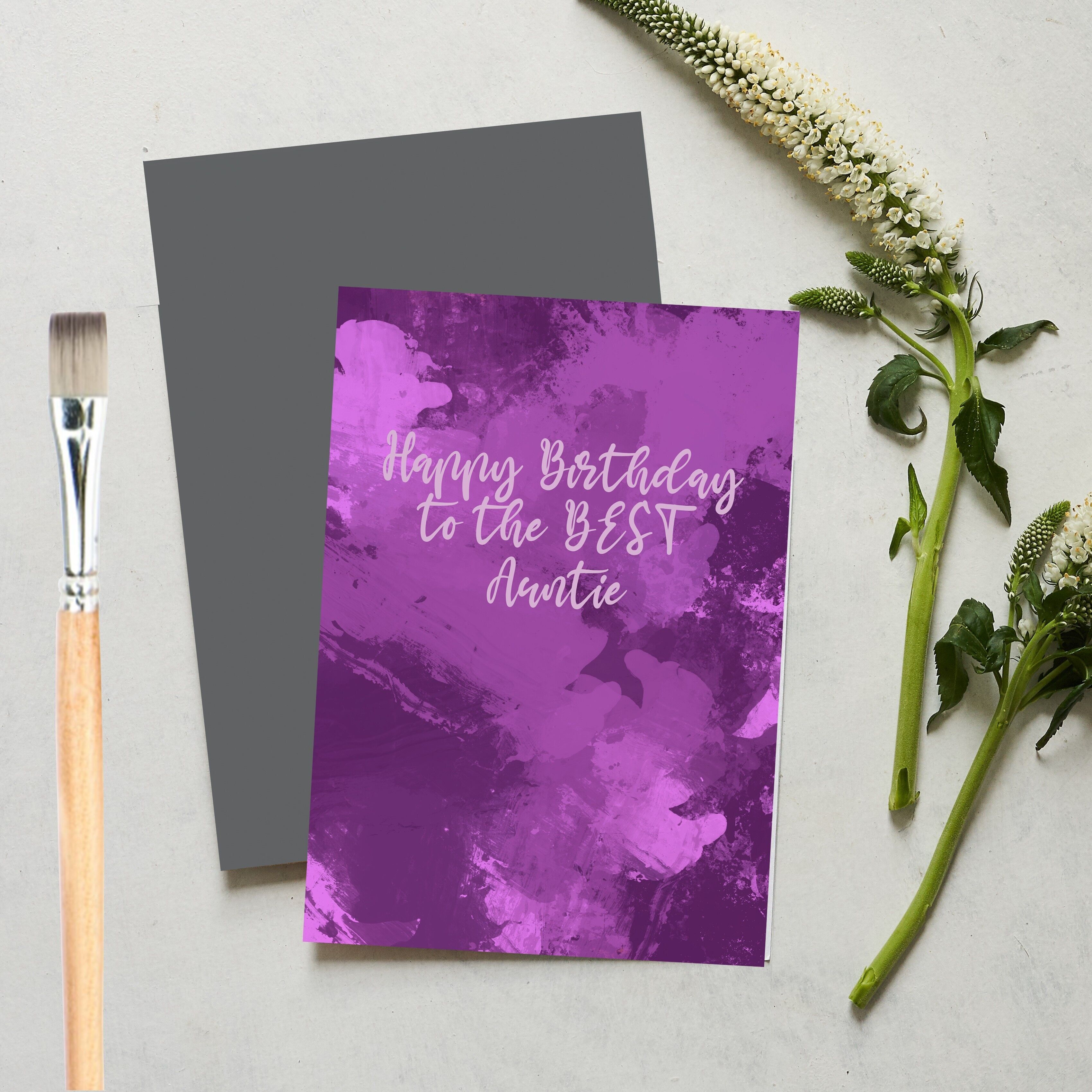 Joyeux anniversaire à la meilleure tante Carte de vœux