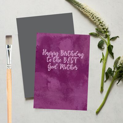 Happy Birthday to the Best God Mother Greeting Card
