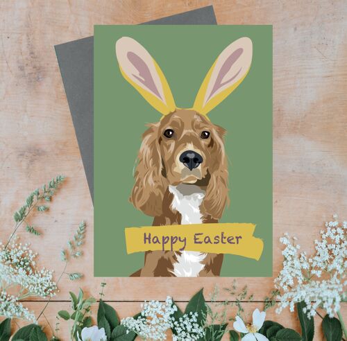 Happy Easter Dog Greeting Card