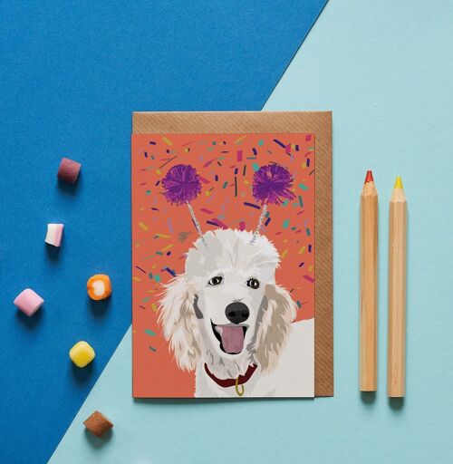 Harley The Poodle Greeting Card