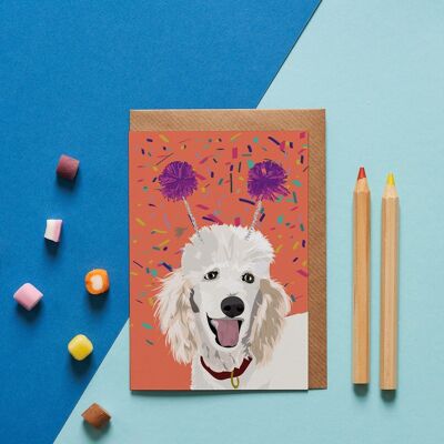 Harley The Poodle Greeting Card