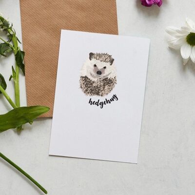 Hedgehug friendship hedgehog greeting Card