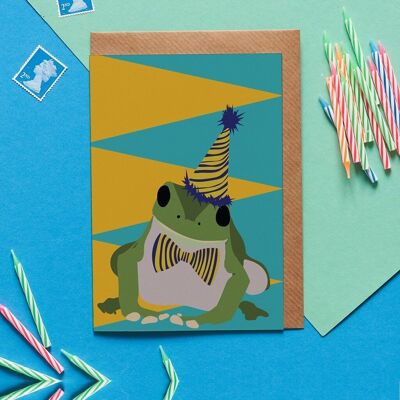 Herbert der Frosch Geburtstagsgrußkarte