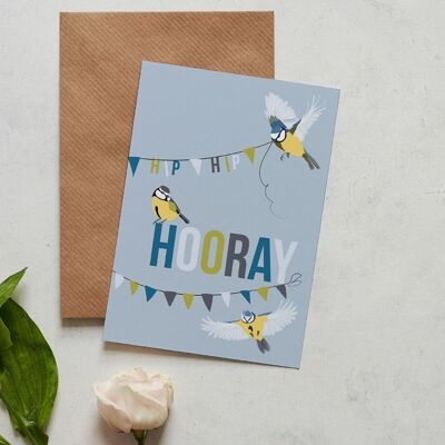 Hip Hip Hooray congratulations greeting card