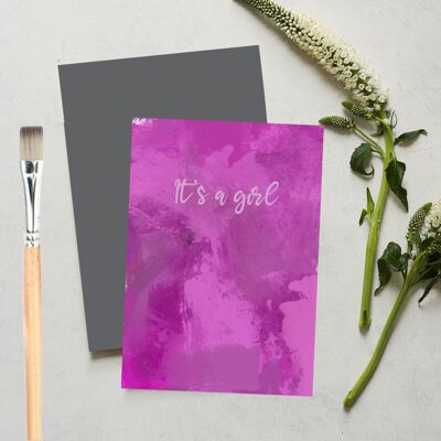 It’s A Girl, new baby greeting card