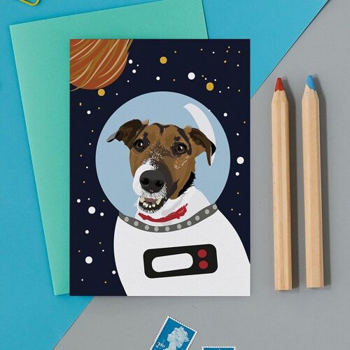 Jack The Jack Russell Astro Dog Greeting Card