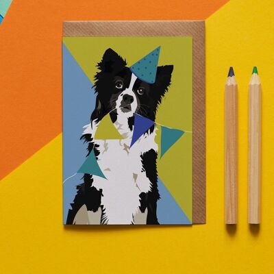 Jess the Boarder Collie Dog greeting card