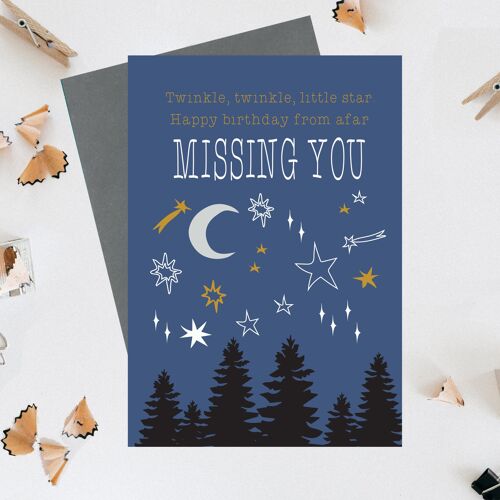 Missing you on your Birthday greeting Card
