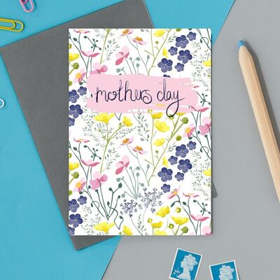 Diseño del prado del día de la madre, tarjeta de felicitación
