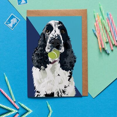 Nancy the Spaniel dog greeting card