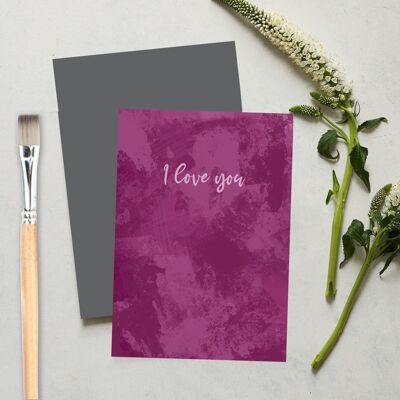 Painted I Love You Greeting Card