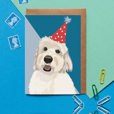 Parker the cockapoo dog greeting card