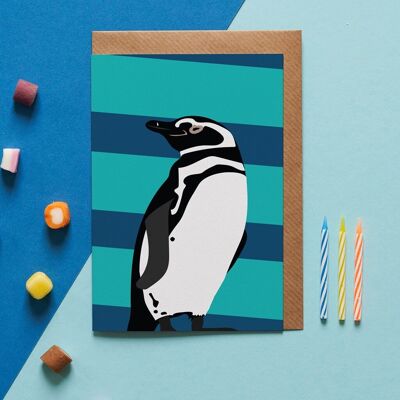 Patrick der Pinguin-Vogel-Grußkarte