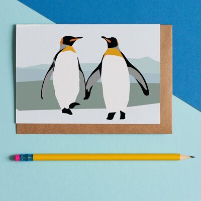 Carte de voeux Pierre et Paul les Pingouins