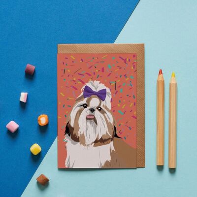 Princesse le Shih Tzu Carte de vœux