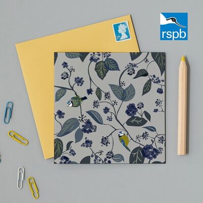 RSPB Blue Tit design, charity greeting card