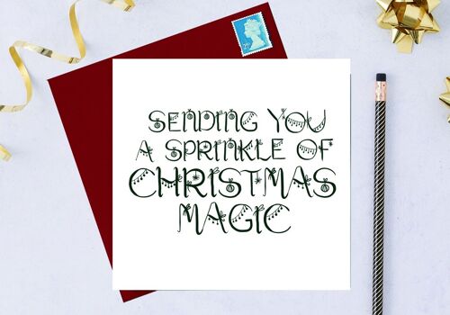 Sending you a sprinkle of Christmas magic, Christmas card