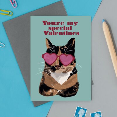 Besondere Valentinsgrüße, liebe Katzengrußkarte