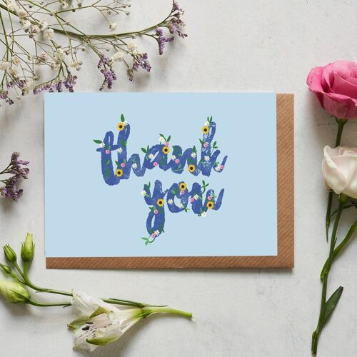 Thank you floral card