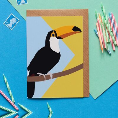 Carte de voeux oiseau Thomas le Toucan