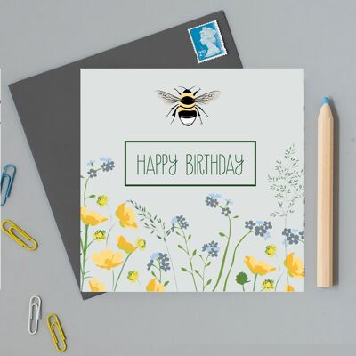 Carte de voeux d'anniversaire d'abeille de Watlington