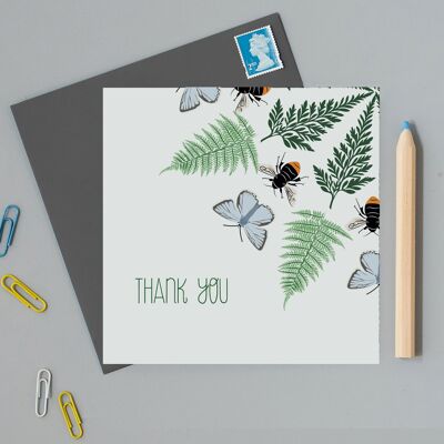 Watlington Ferns Thank You Greeting Card