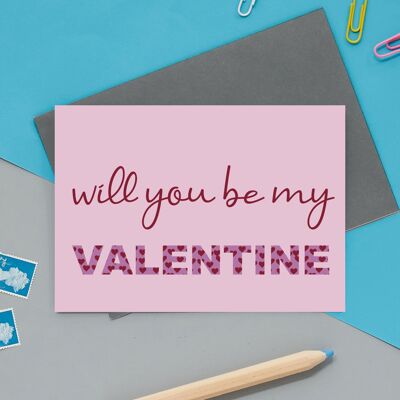 Wirst du meine Valentinsgrußkarte sein?
