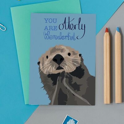 Eres Otterly Wonderful tarjeta de felicitación