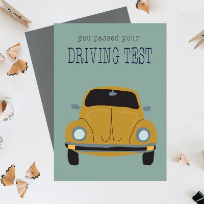 you passed your driving test! congratulations greeting card
