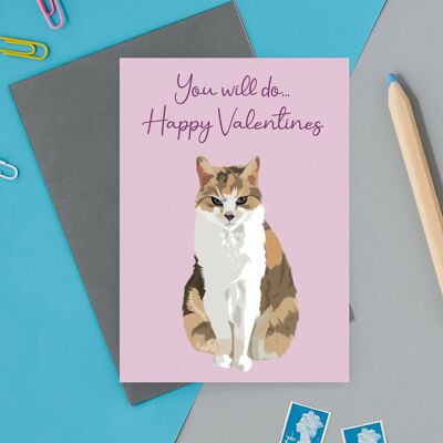 Harás gato tarjeta de felicitación de San Valentín