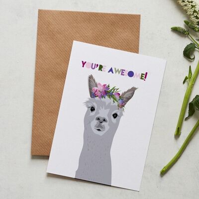 You’re Awesome, friendship, love greeting card
