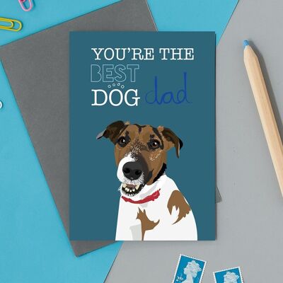Eres el mejor perro papá, día del padre, tarjeta de felicitación de cumpleaños.