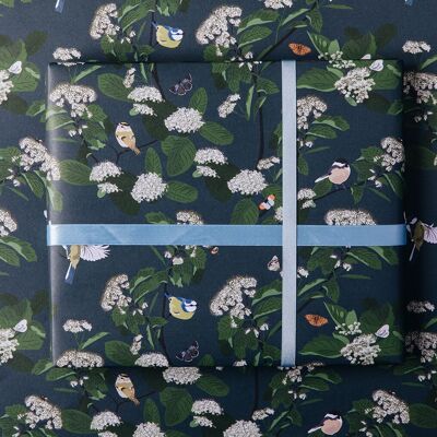 Papel de regalo para pájaros herrerillos