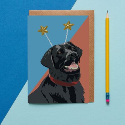 Bonney the Black Labrador Greeting Card