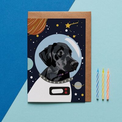 Tarjeta Bolt the Black Labrador Astro Dog