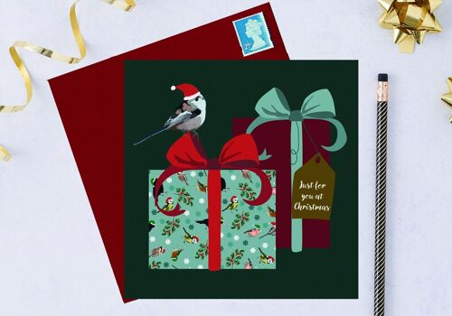 RSPB charity Christmas Card long tailed tit