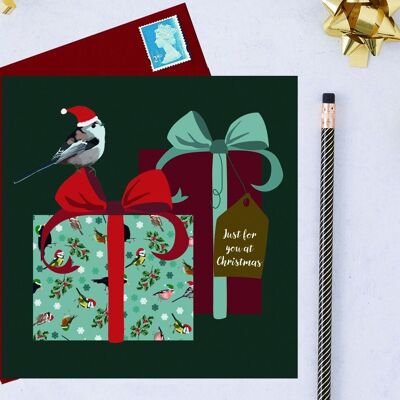 RSPB charity Christmas Card long tailed tit