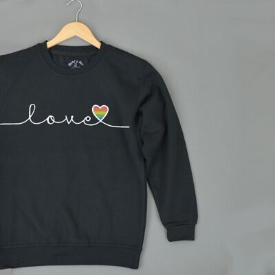 Liebe ist ein Regenbogen-KinderSweatshirt