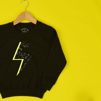 Sweat-shirt Thunderbolt pour enfant Camo Neon