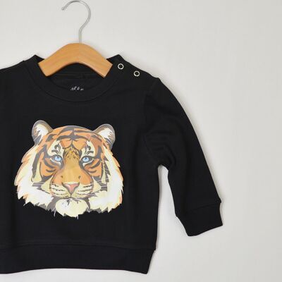 Tiger Gesicht Kinder Sweatshirt