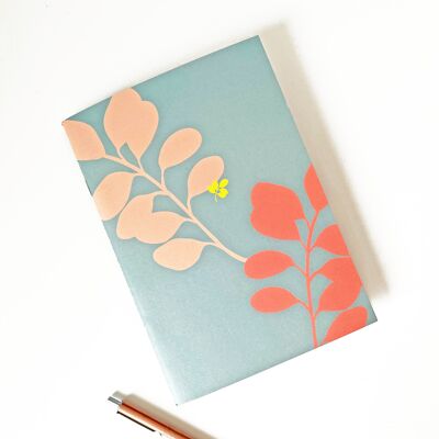 Aube A5 recycled paper notebook, plant theme, pastel, 48 pages