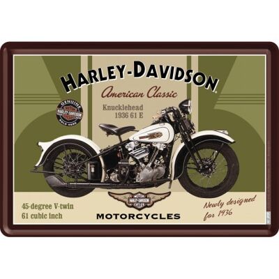 Postkarte-Harley-Davidson Knucklehead