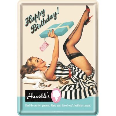 Postal -Say it 50's Happy Birthday Harrold's